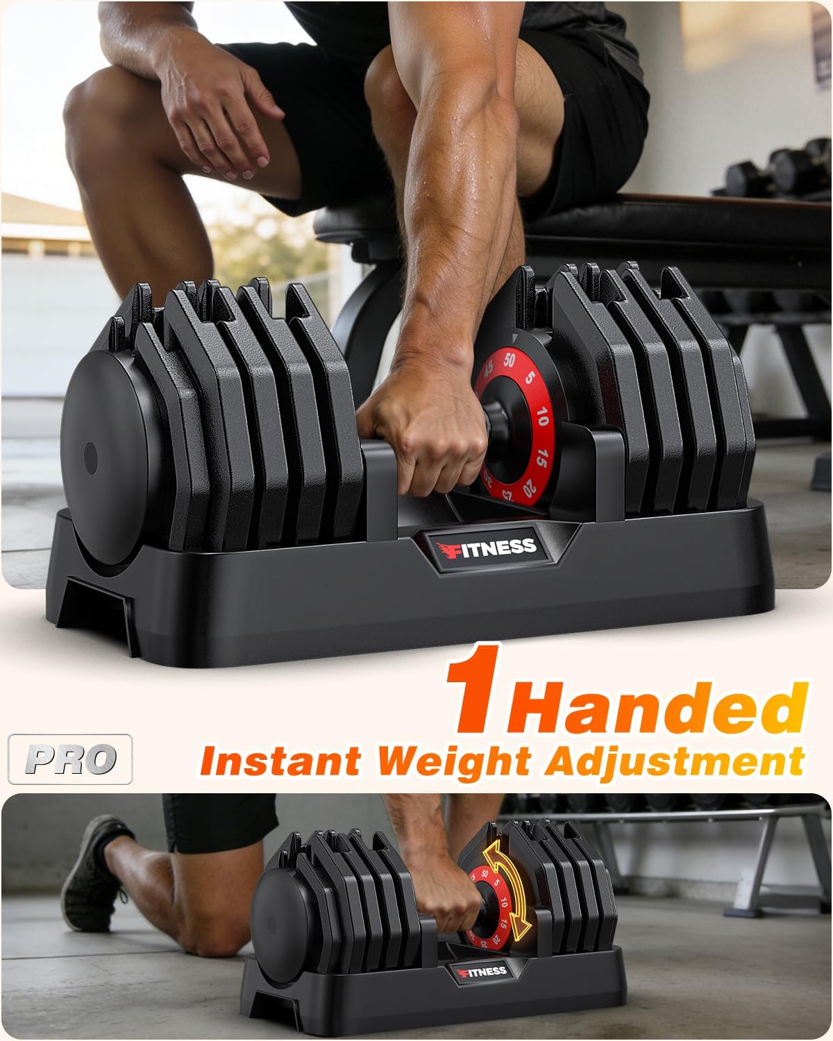 Adjustable Dumbbell Set with W - Home Gym Equipment Set ulasan dan harga