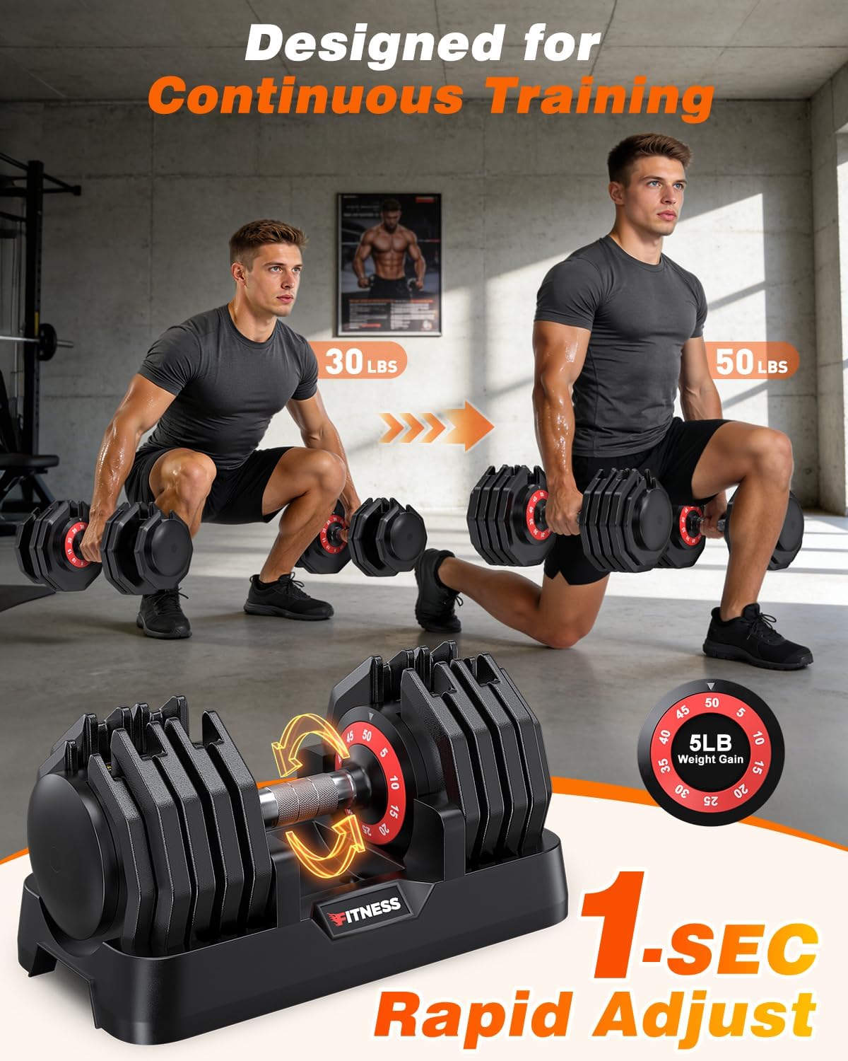 Adjustable Dumbbell Set with W - Home Gym Equipment Set ulasan dan harga