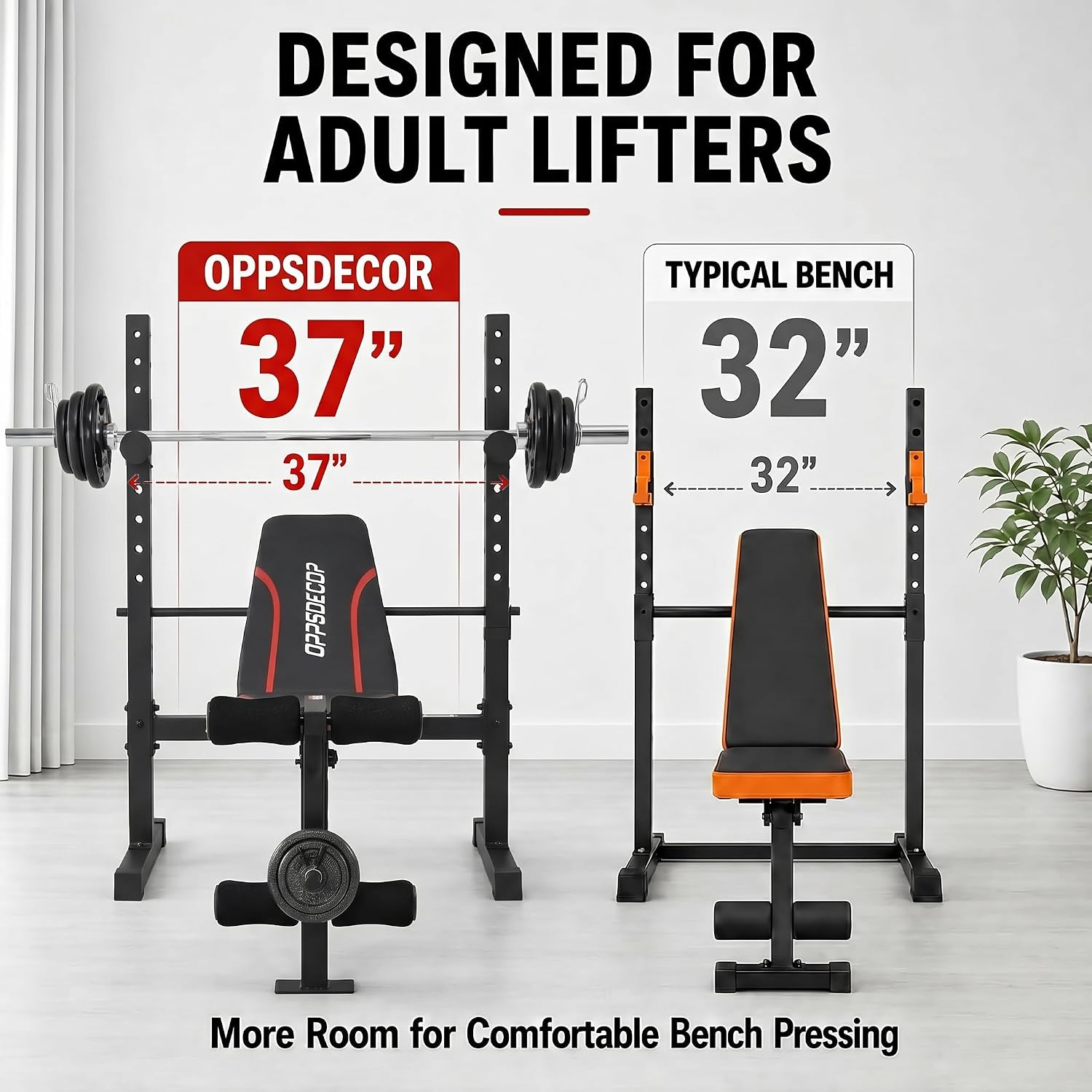 Weight Bench Set with Squat Ra - Home Gym Equipment Set ulasan dan harga
