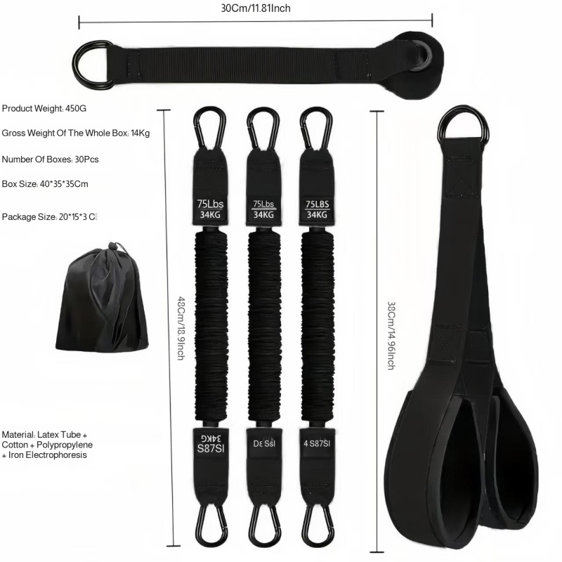Resistance Bands Set Triceps R - Home Gym Routine ulasan dan harga
