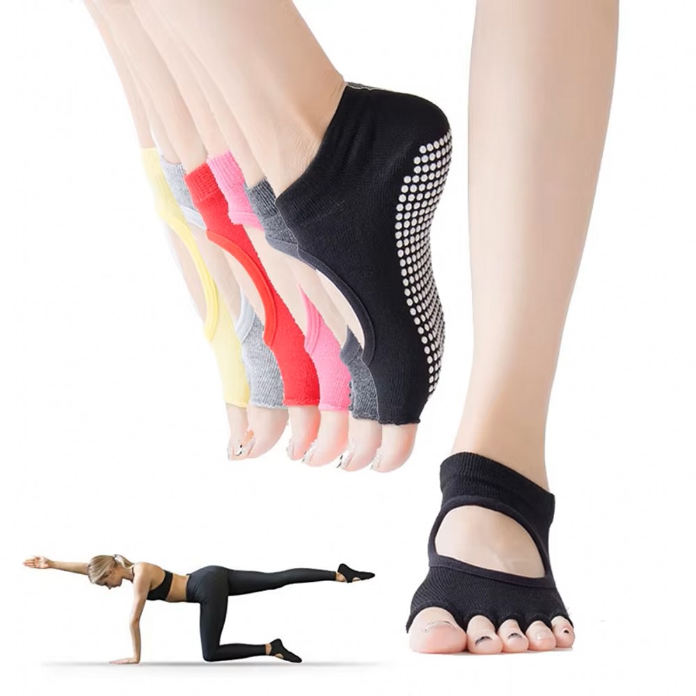 Backless Five Toe Yoga Socks O - Home Gym Yoga ulasan dan harga