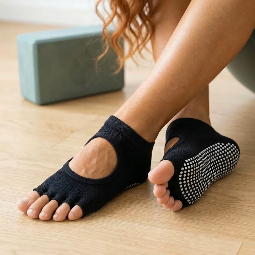 Backless Five Toe Yoga Socks O - Home Gym Yoga ulasan dan harga